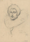 A study of a woman’s head according to a miniature in the PITTI gallery