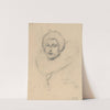 A study of a woman&#039;s head according to a miniature in the PITTI gallery by Milan Thomka Mitrovský