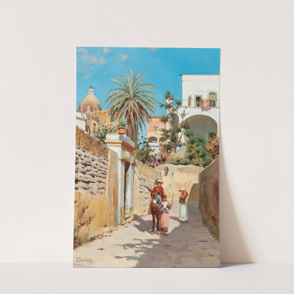 A Summer Alley in Capri by Goffredo Sinibaldi-Paolucci