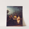 A Summer Evening by Lamp and by Moonlight by Petrus van Schendel
