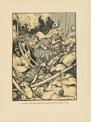 A swarm of field-mice gnawed the quivers and bow-strings