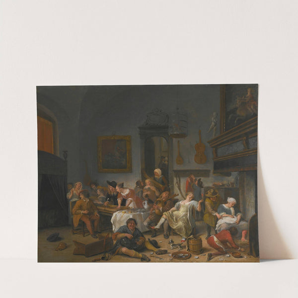 A Tavern Interior With People Drinking And Music-Making by Jan Steen