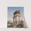 A Temple Ruin in Agrigento by Carl Wilhelm Götzloff