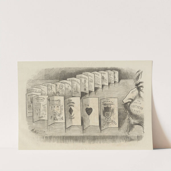 A terrible blow North (1876) by Thomas Nast