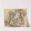 A Tree-lined Garden Path (Preliminary Sketch for &#039;Sleeping Beauty and the Beast&#039;) by Robert Caney