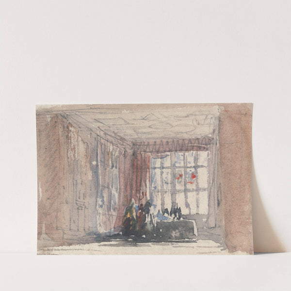 A Tudor Room with Figures (mid to late 1830s) by David Cox