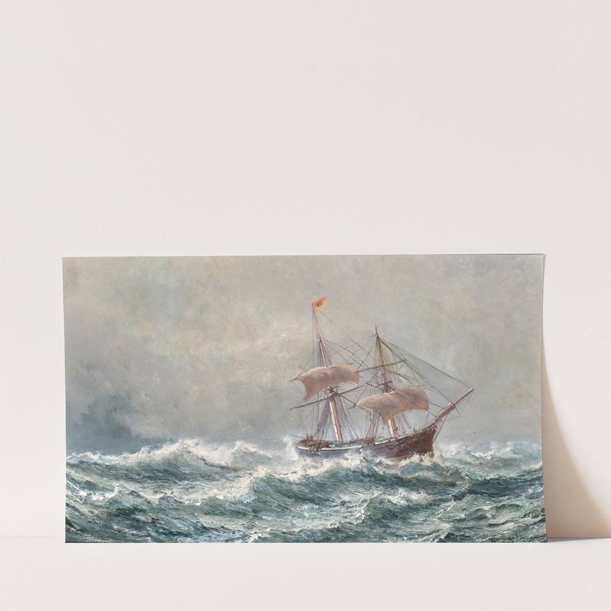 A Two-Master at Sea by Jean-Baptiste-Henri Durand-Brager