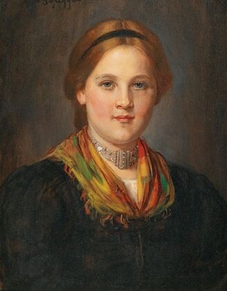 A Tyrolean Young Girl in Traditional Costume