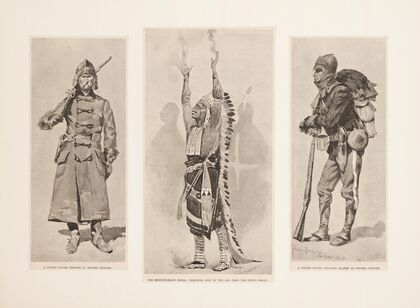 A United States trooper, The medicine-man’s signal, A United States infantry soldier (1891)