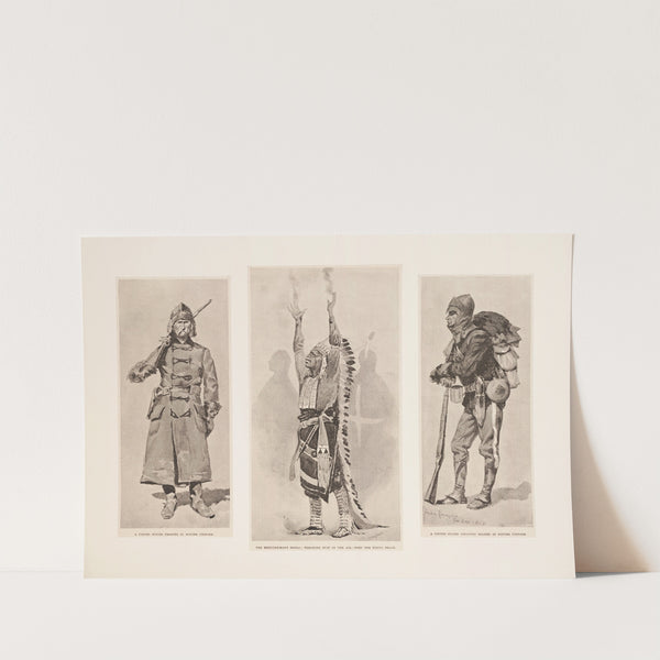 A United States trooper, The medicine-man’s signal, A United States infantry soldier (1891) by Frederic Remington