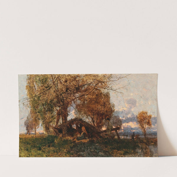 A Vast Landscape in the Evening Light (1877) by Géza Mészöly