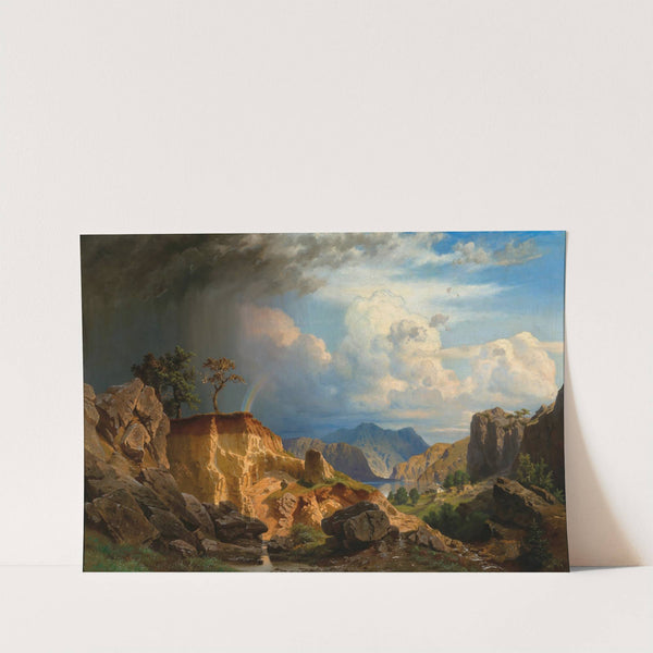 A Vaste Landscape with Rainbow by Johann Kautsky