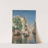 A Venetian Canal, with Saint Mark&#039;s Basilica in the Distance by Rubens Santoro
