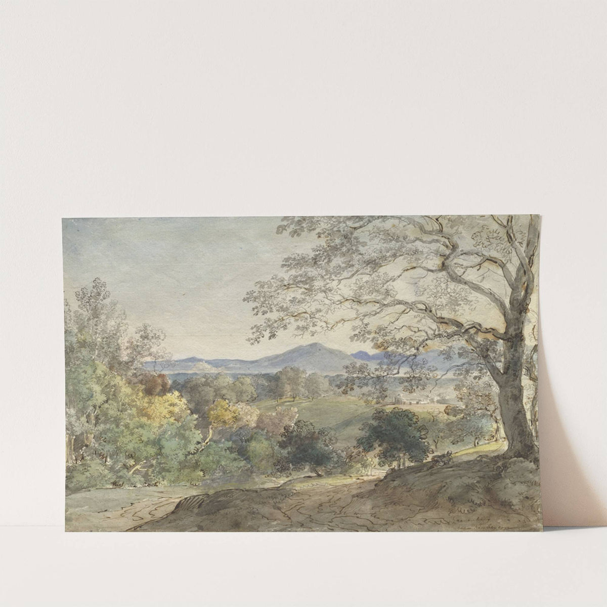 A View across the Inn Valley to the Alps and Neubeuern by Johann Georg von Dillis