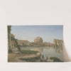 A View across the Tiber from Trastevere towards Castel S. Angelo (1815) by Christoffer Wilhelm Eckersberg