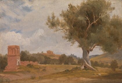 A View at Girgenti in Sicily with the Temple of Concord and Juno — size preview