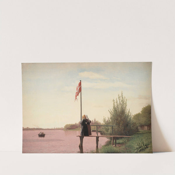A View from Dosseringen near the Sortedam Lake Looking towards the Suburb Nørrebro outside Copenhage... by Christen Købke