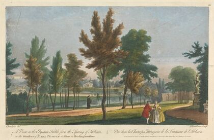 A View in the Elysian Fields, from the Spring of Helicon in the Gardens of Earl Temple at Stow, in Buckinghamshire — size preview
