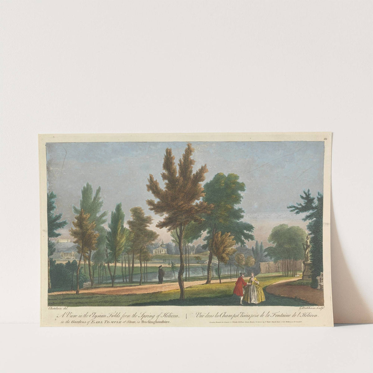 A View in the Elysian Fields, from the Spring of Helicon in the Gardens of Earl Temple at Stow, in Buckinghamshire by George Bickham the Elder