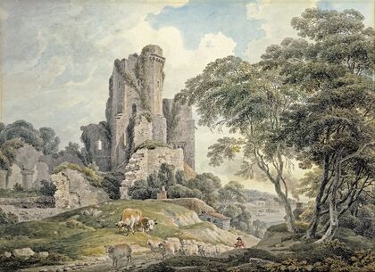 A view of a ruined castle