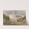 A view of Amsterdam in the moonlight by Elias Pieter van Bommel