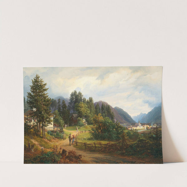 A View Of Bad Ischl by Anton Schiffer