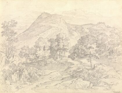 A View of Civitella from the Serpentara next to Olevano
