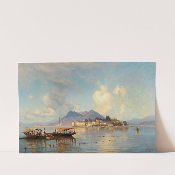 A view of Isola Bella on Lake Maggiore by Ascan Lutteroth