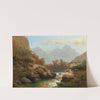 A view of Lofer and the Lofer Mountains by Leopold Heinrich Vöscher