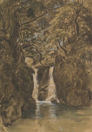 A View of Lower Rydal Falls, Cumbria