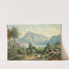 A View of Mondsee Monastery and the Drachenwand by Hubert Sattler