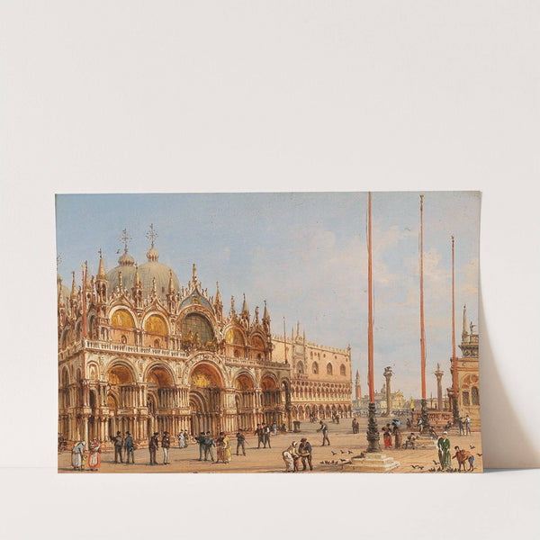 A View Of St Mark’s Basilica And A View Of St Mark’s Square by Giovanni Grubacs