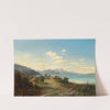 A View of Steinbach am Attersee with Unterach, Schafberg, the Drachenwand in the Background by Josef Mayburger