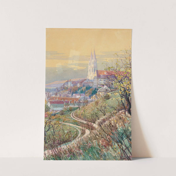 A view of the abbey church of Klosterneuburg (1918) by Gustav Feith