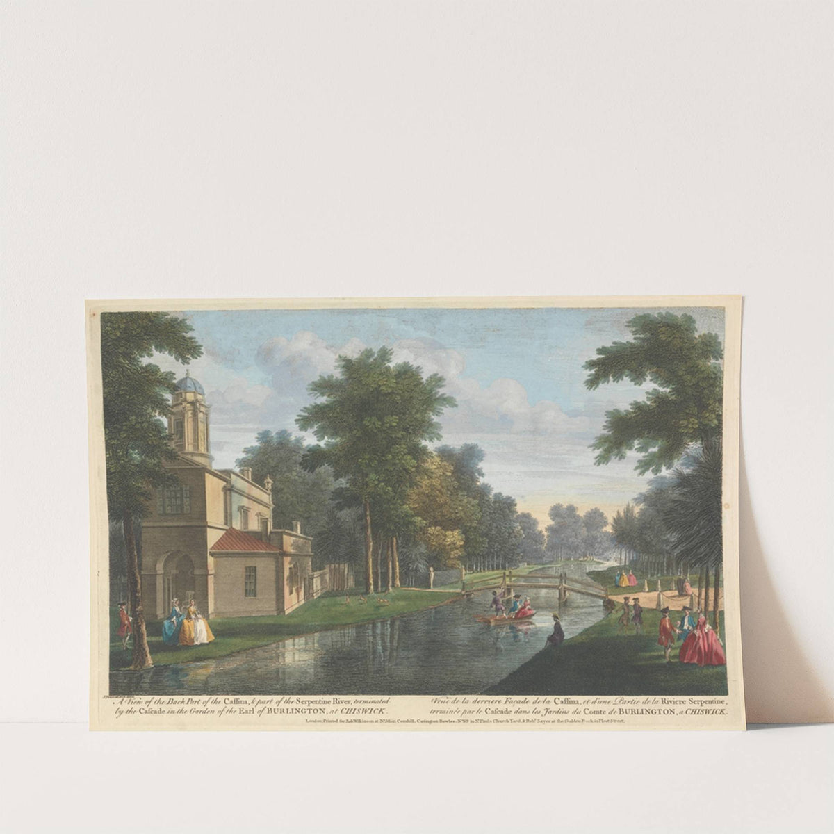 A View of the Back Part of the Cassina, &amp; Part of the Serpentine River, terminated by the Cascade in the Garden of the Earl of Burlington, at Chiswick by John Donowell