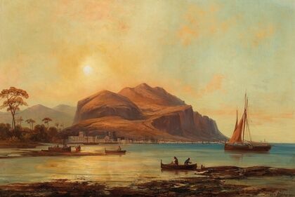 A View of the Bay of Palermo with Monte Pellegrino