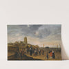 A View Of The Beach At Scheveningen by Cornelis Beelt