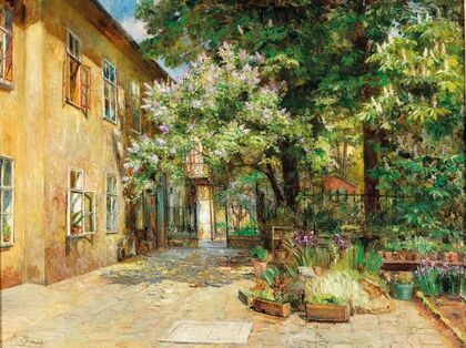 A view of the courtyard at No. 8 Dreilaufergasse, 1070 Vienna