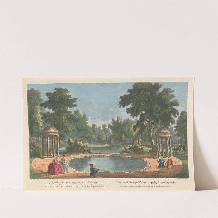 A View of the Grotto &amp; Two Shell Temples in the Gardens of Earl Temple at Stow, in Buckinghamshire by George Bickham the Elder
