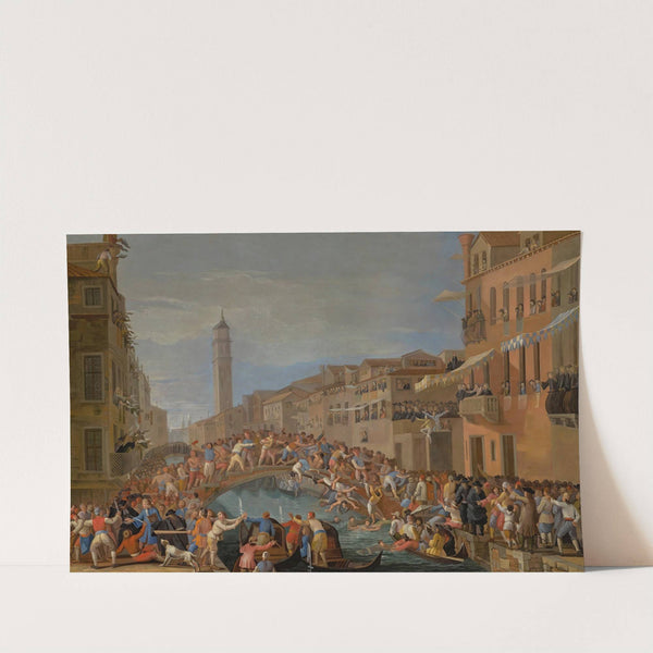 A View Of The Ponte Dei Pugni by Johann Richter