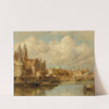 A view of the Prins Hendrikkade with the St Nicolaas Church, he Schreierstoren and the Lutherian church, Amsterdam by Johannes Christiaan Karel Klinkenberg
