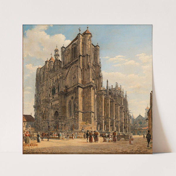 A View of the Regensburg Cathedral (1842) by Jakob Alt