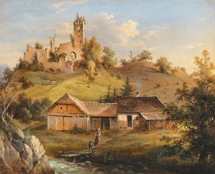 A View of the Sturmberg Castle Ruins in Naas near Weiz, Styria — size preview