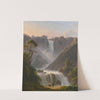A view of the waterfalls at Terni with figures in the foreground by Martin Verstappen