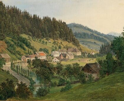 A View of Waidhofen an der Ybbs (The House of Scythe Manufacturer Baron Winkler)