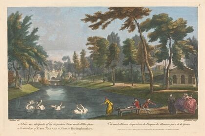 A View to the Grotto of the Serpentine River in the Alder Grove in the Gardens of Earl Temple at Stow, in Buckinghamshire