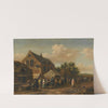 A Village Market Beside A Church by Barent Gael