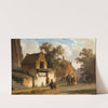 A Village Road (1851) by Cornelis Springer