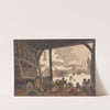 A Village Snow Scene by Robert Hills