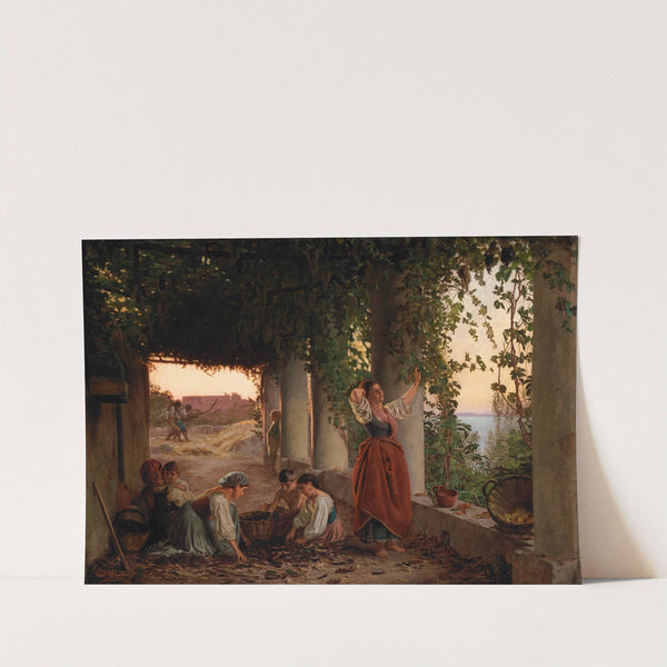 A Vine Pergola at Capri by Michael George Brennan